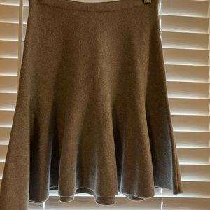 Wool spandex blend womens small grey skater style skirt